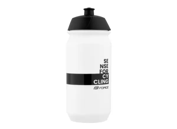 Force Fine Fahrradflasche 500 ml weiß/schwarz
