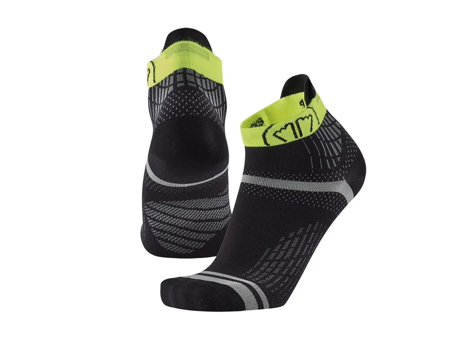 Sidas Run Feel Socken Schwarz/Gelb