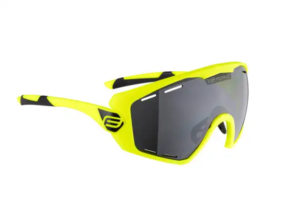 Force Ombro Plus Fahrradbrille in fluoreszierendem Schwarz/Grün-Glas