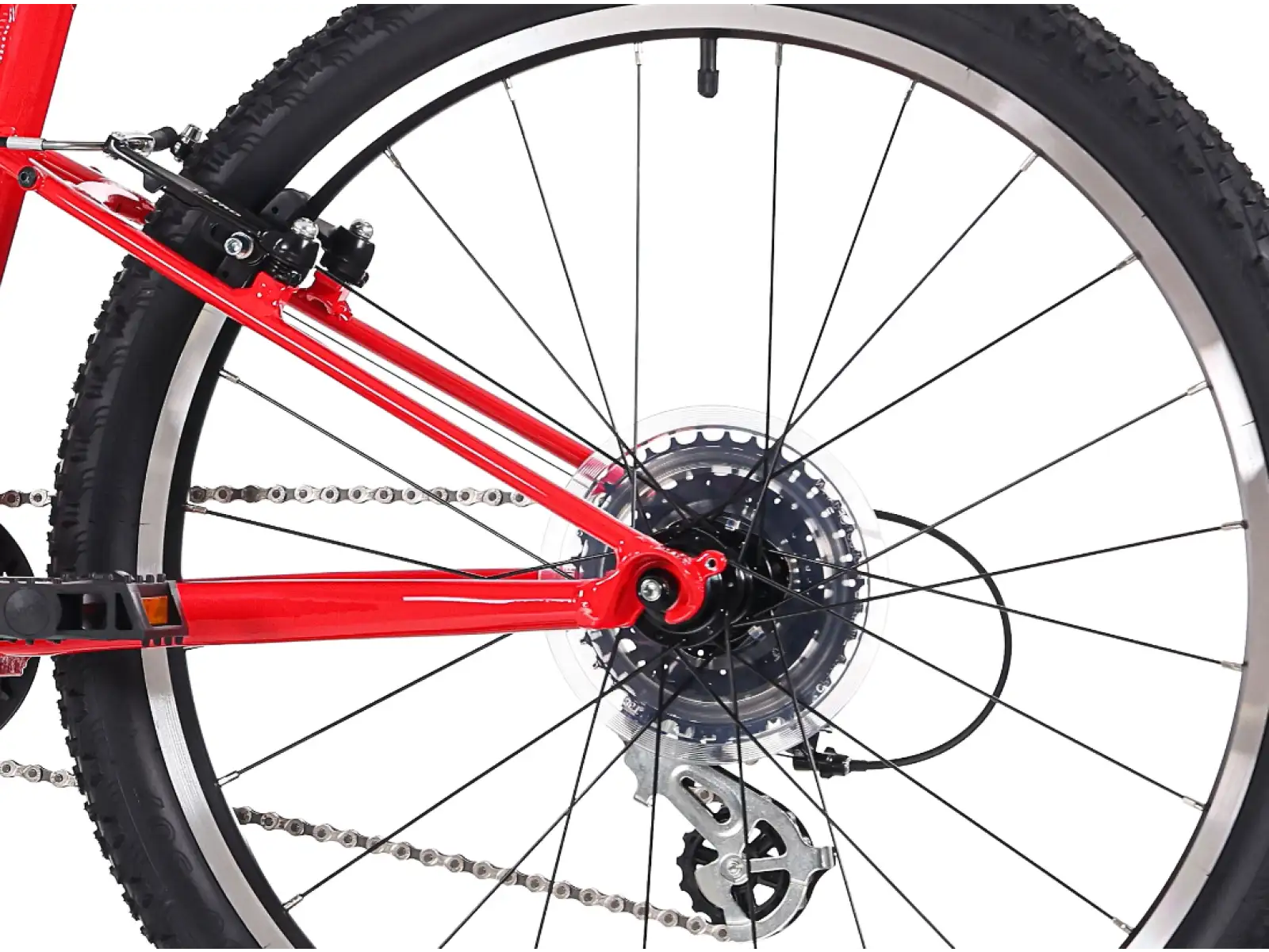 Rock Machine RIFF Jr 24 Kinderfahrrad Gloss Fire Red