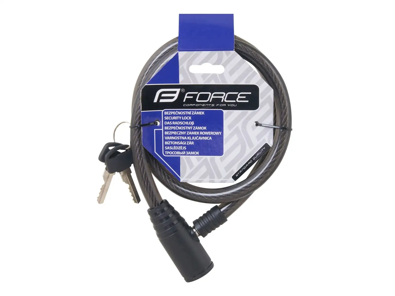 FORCE Spiralschloss 80cm/12mm schwarz