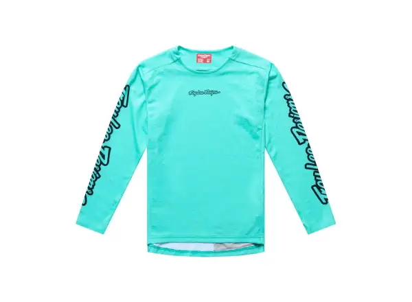 Troy Lee Designs Youth Sprint Pro Kindertrikot Langarm Mono Real Teal