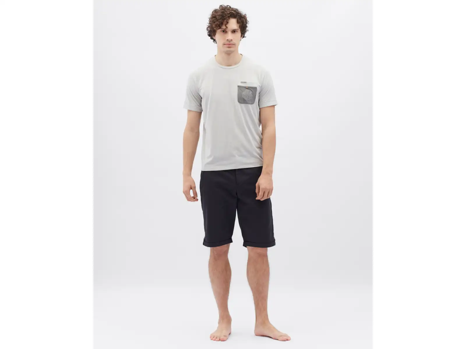 Silvini Calvisio Herren T-Shirt mit kurzen Ärmeln in Cloud/Grau.