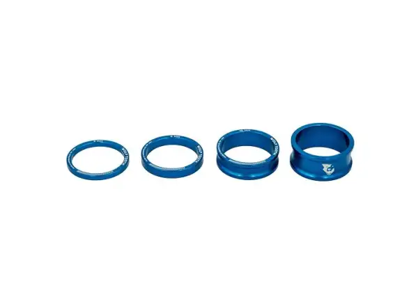 Wolf Tooth Spacer-Set 3,5,10,15 mm für 1 1/8" Vorbau blau