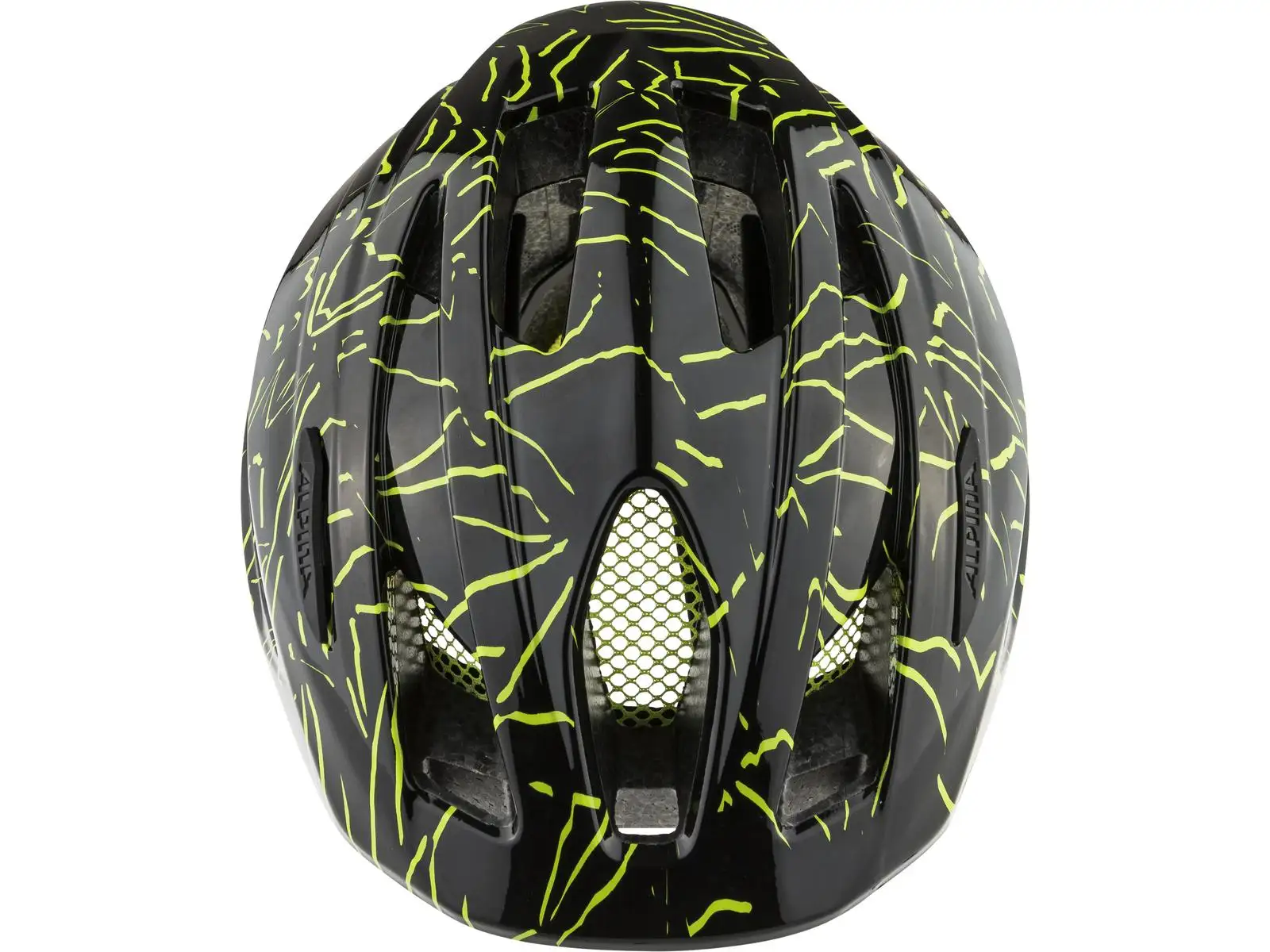 Alpina Pico Kinderhelm Black-Neon Yellow Gloss