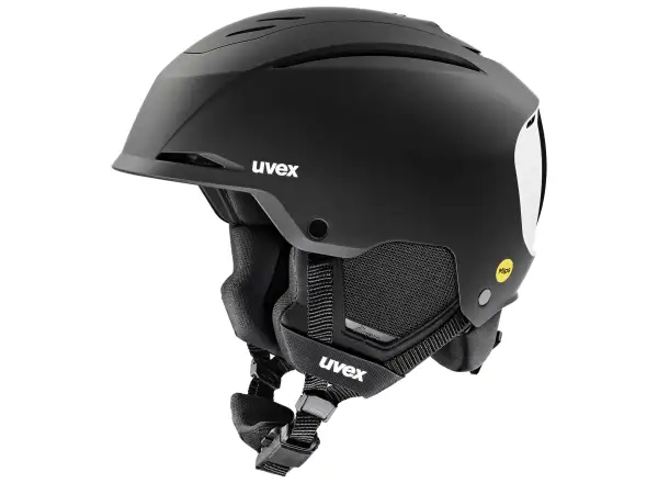 Uvex Resolution Mips Skihelm Black/White Matt