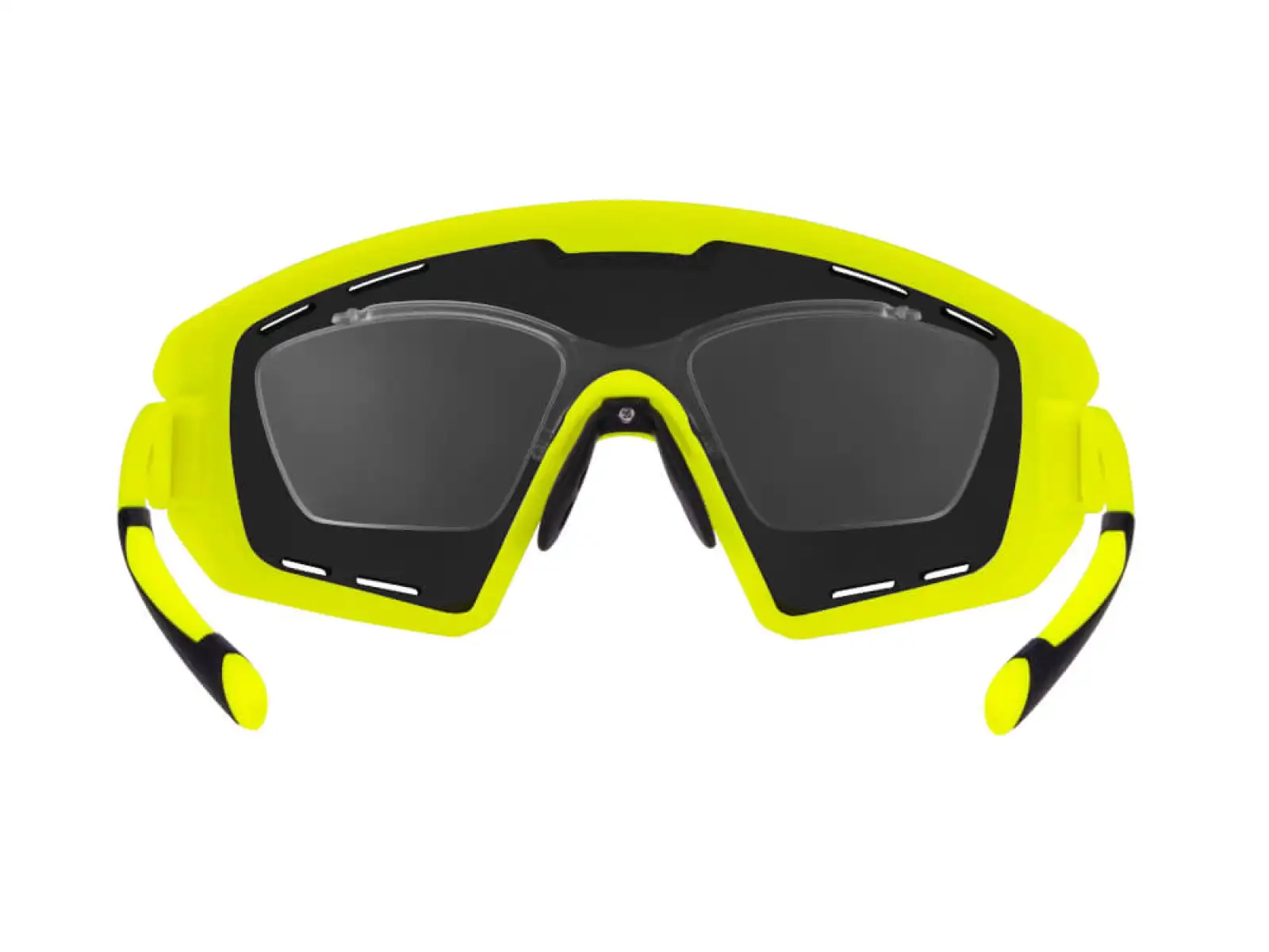 Force Ombro Plus Fahrradbrille in fluoreszierendem Schwarz/Grün-Glas