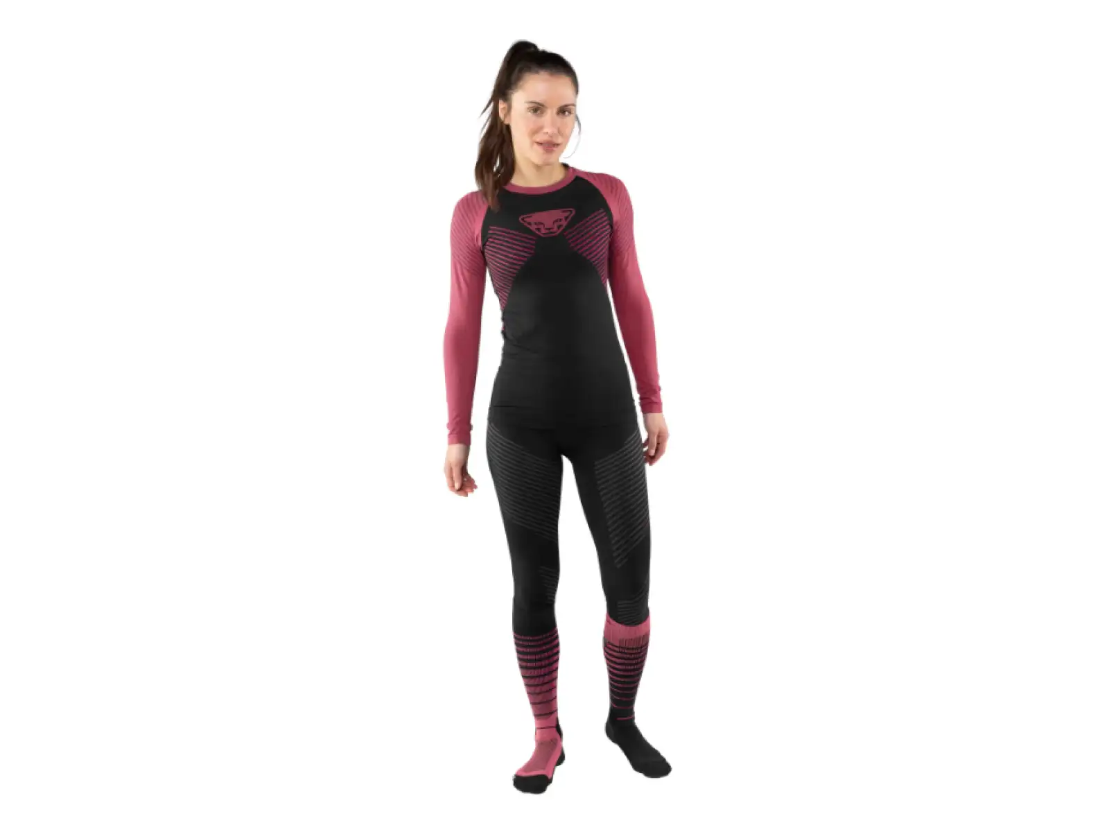 Dynafit Speed Dryarn Damen Langarmshirt Dunkelrosa