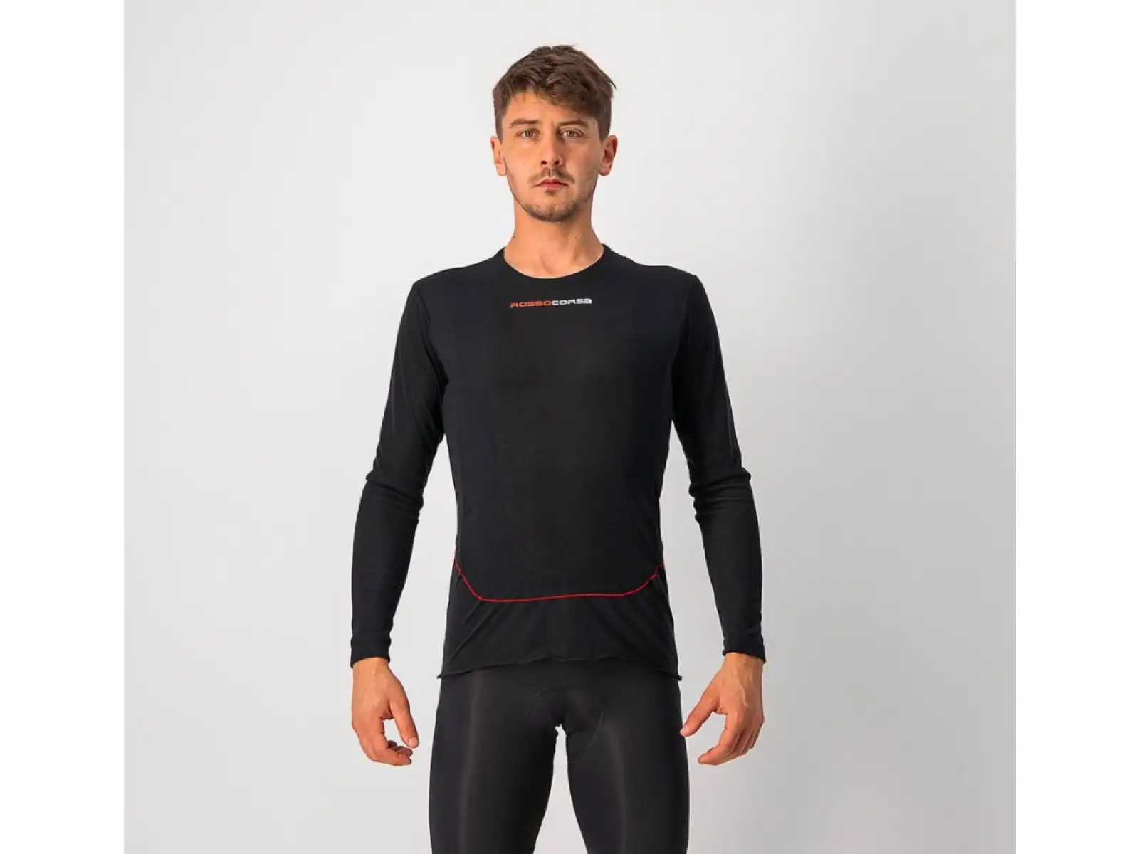 Castelli Prosecco Tech Herren Langarm-Trikot Schwarz