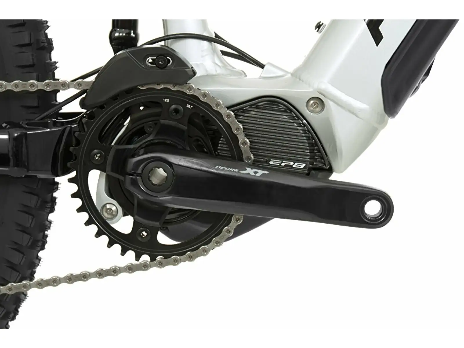Elektrofahrrad Rock Machine Blizzard INT e90, vollgefedert, silber/schwarz/grün