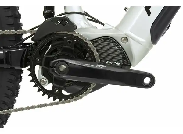 Elektrofahrrad Rock Machine Blizzard INT e90, vollgefedert, silber/schwarz/grün