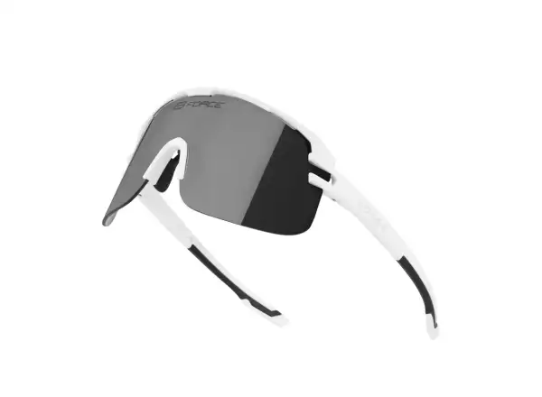 Force Epic Fahrradbrille weiß/schwarz verspiegeltes Glas