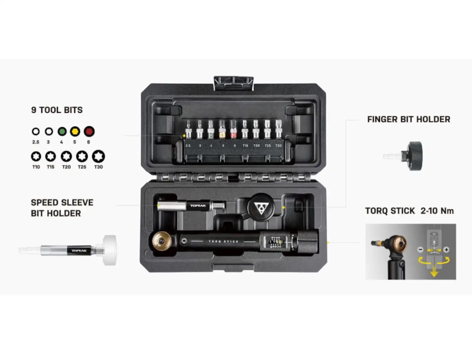 Topeak Torq Stick Pro Werkzeugset 12 Funktionen