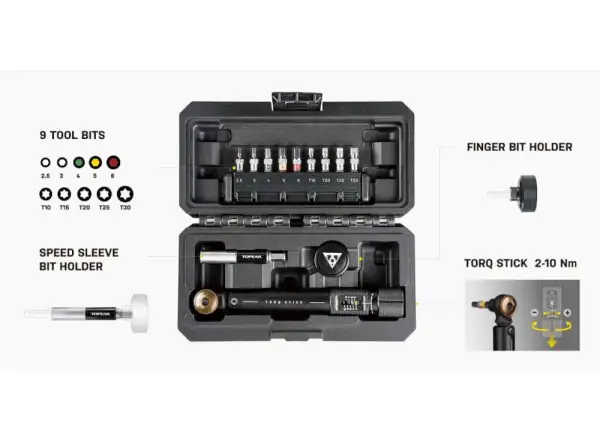 Topeak Torq Stick Pro Werkzeugset 12 Funktionen