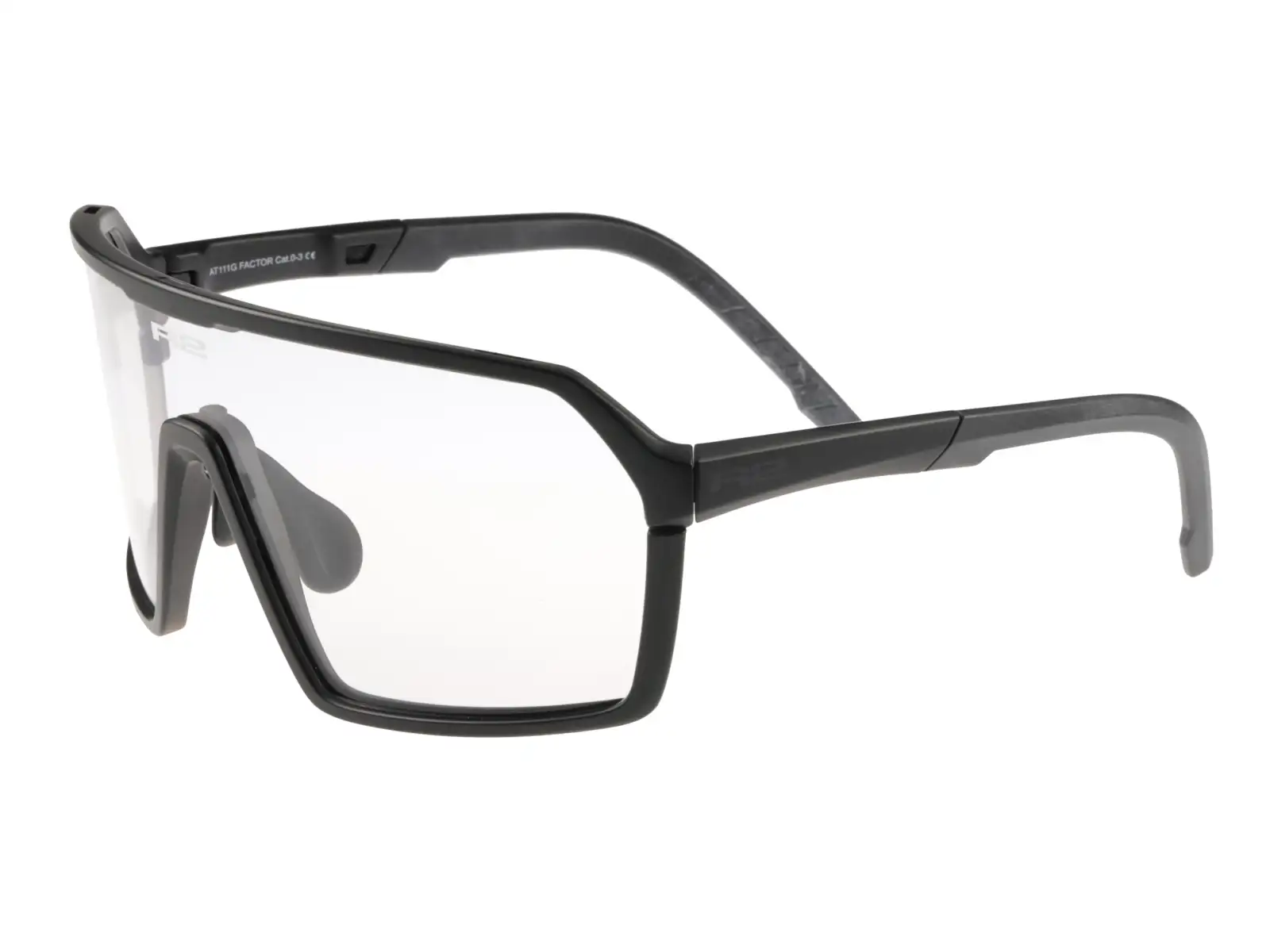 R2 Factor Radbrille Glanz Schwarz/fotochromatische Gläser