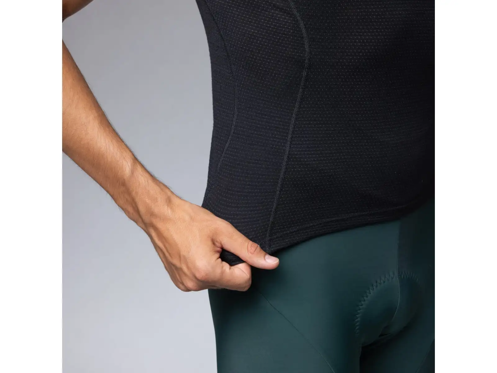 Alé Intimo Merino Herren Unterhemd kurzer Ärmel Black