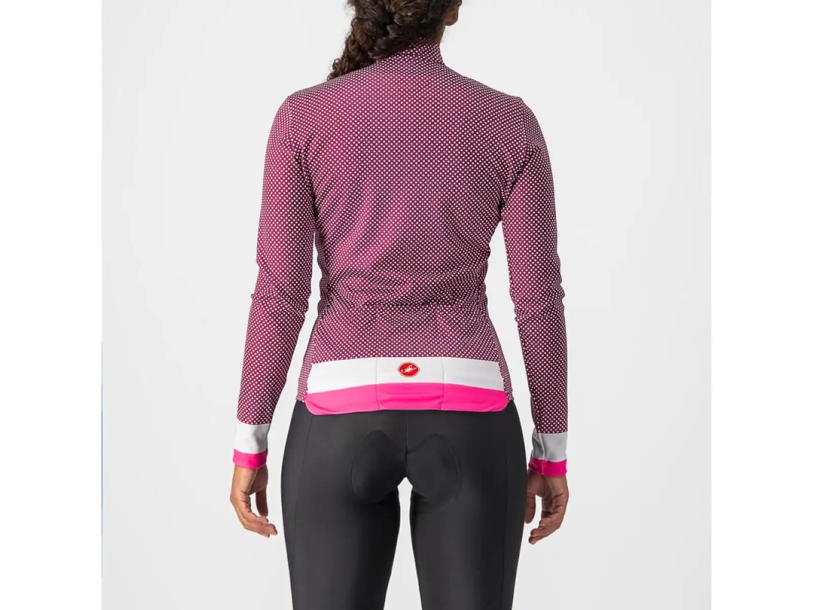 Castelli Volare Damen Langarmtrikot cyclamen/weiß