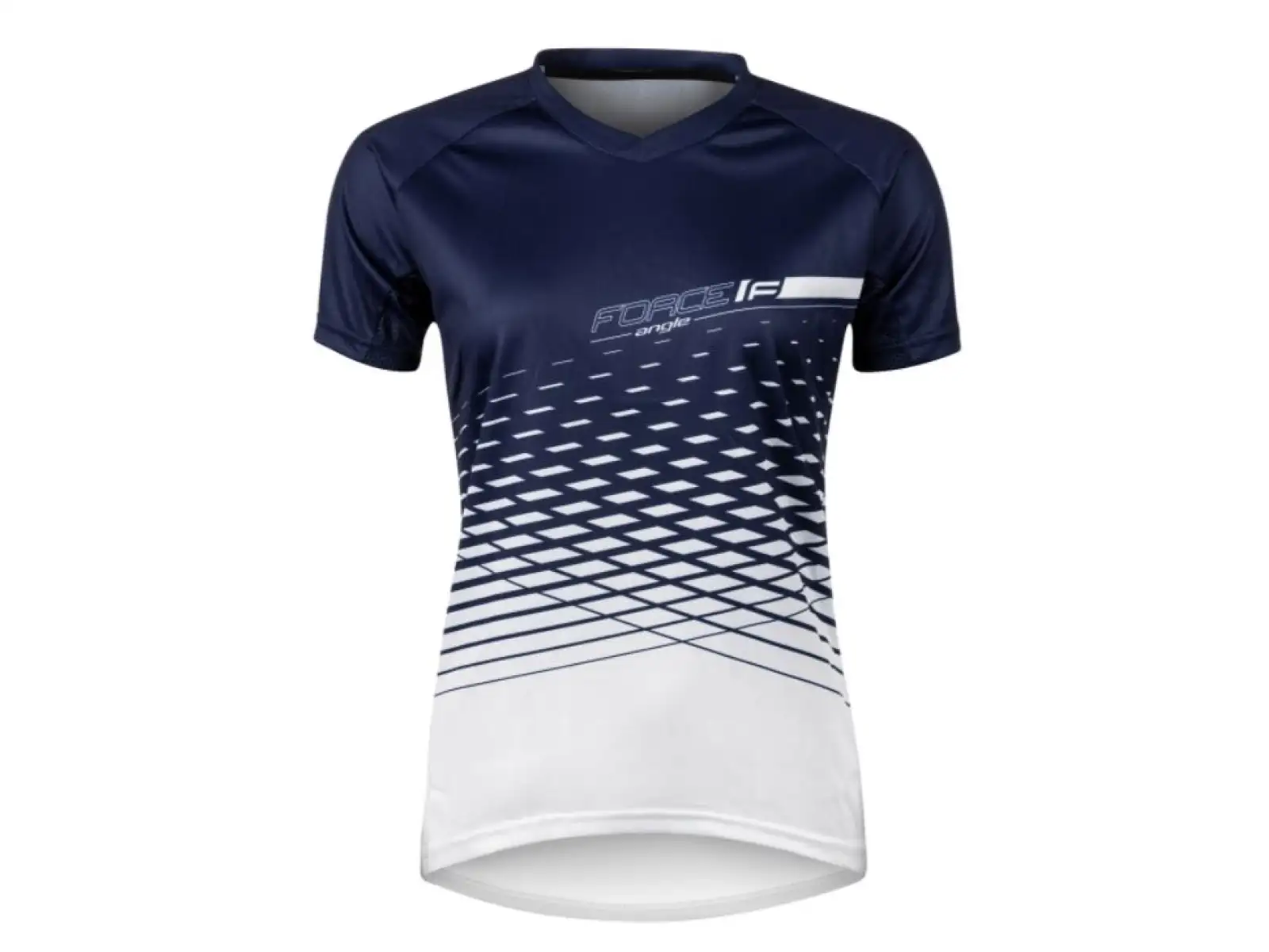 Force Angle MTB Damen Radtrikot Kurzarm Weiß/Blau