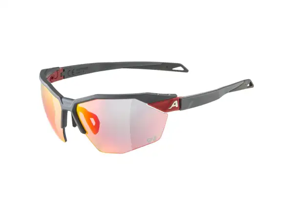 Alpina Twist Six HR QV Brille Midnight Grey/Red Matt