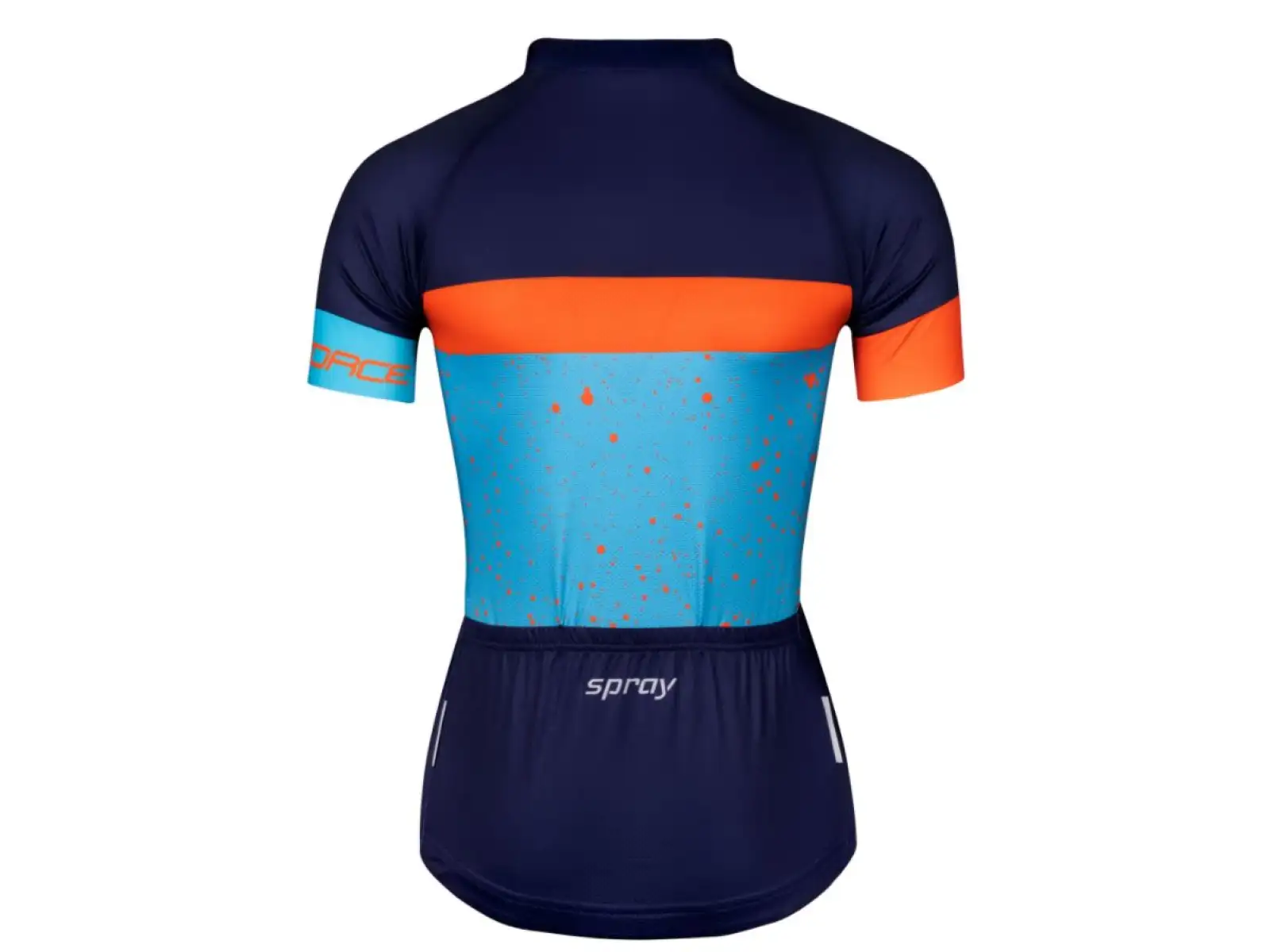 Force Spray Damen Kurzarmtrikot blau/orange