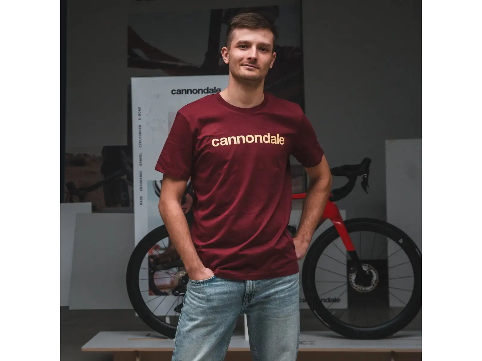 Cannondale Lifestyle Herren-T-Shirt, kurze Ärmel, Chill Podwer/Butter