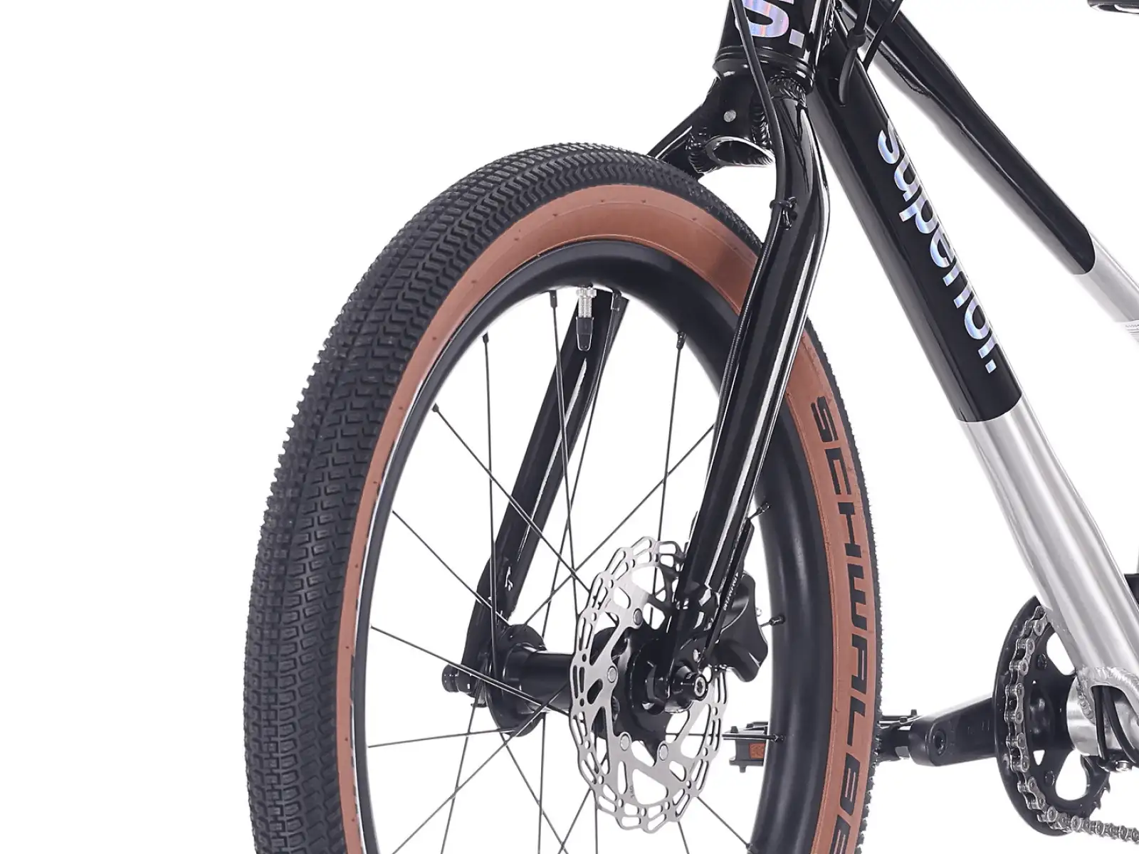 Superior TEAM 20 Kindefahrrad Gloss Brushed Alu / Rainbow Black 9.0"