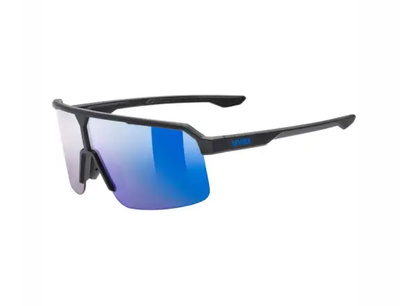 Uvex Ramp Fahrradbrille Black matt/Mirror Blue