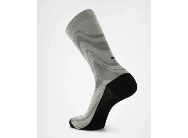 Mons Royale Atlas Merino Crew Socken Glacier Logo AOP