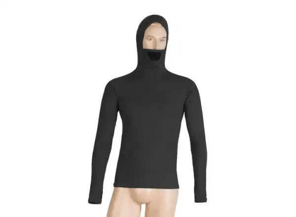 Sensor Merino DF Herren Shirt mit Kapuze Langarm Schwarz