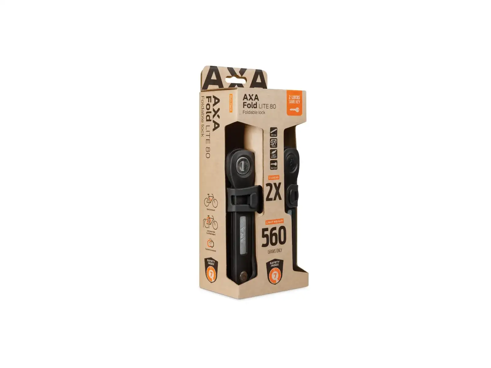 Axa Fold Lite 80 Schloss Duo Pack