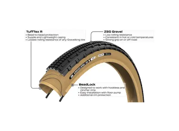 Panaracer Gravel-Reifen – GravelKing SK 700×35 mm Schwarz/Amber