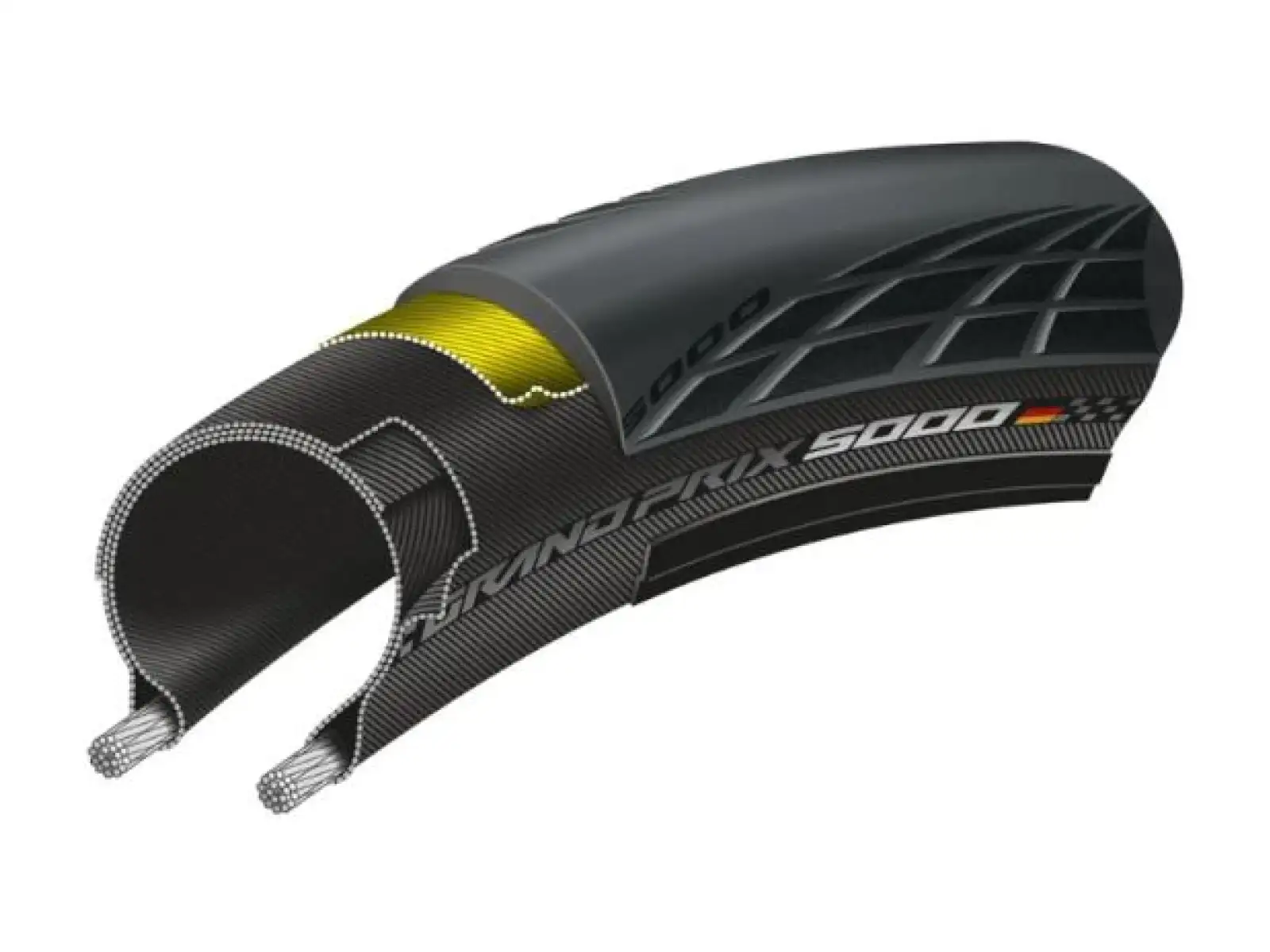 Continental Grand Prix 5000 Straßenreifen Kevlar - 25-622 Schwarz