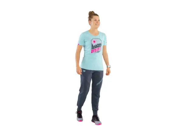 Dynafit Graphic Cotton Damen T-Shirt kurzarm Marineblau/Abzeichen.
