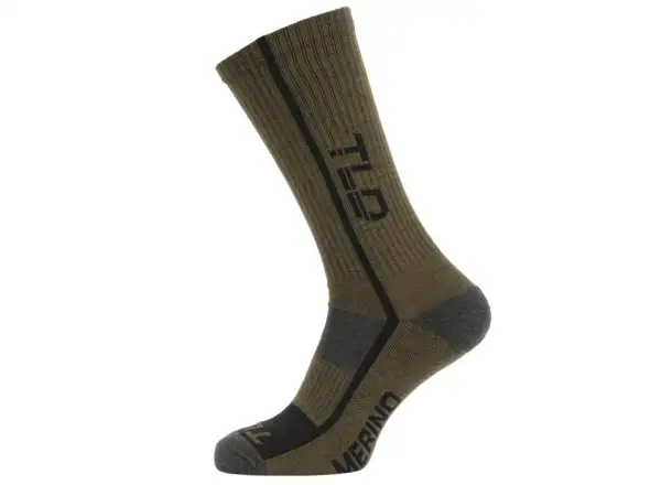 Troy Lee Designs Chill Merino Wool Socken Mono Fatigue