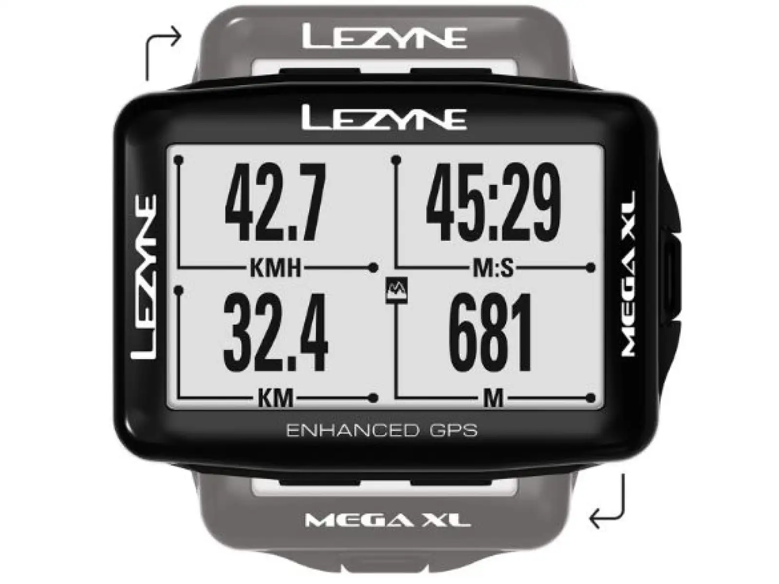 Lezyne Mega XL GPS Navigation in Schwarz.