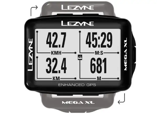 Lezyne Mega XL GPS Navigation in Schwarz.
