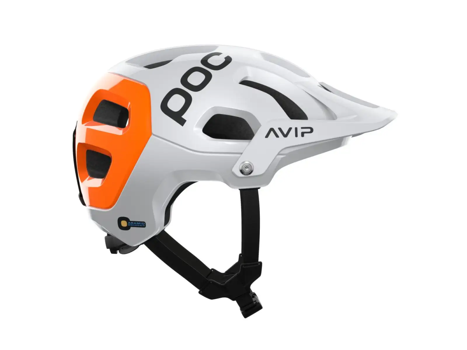 POC Tectal Race MIPS NFC Helm Hydrogen White/Fluorescent Orange AVIP