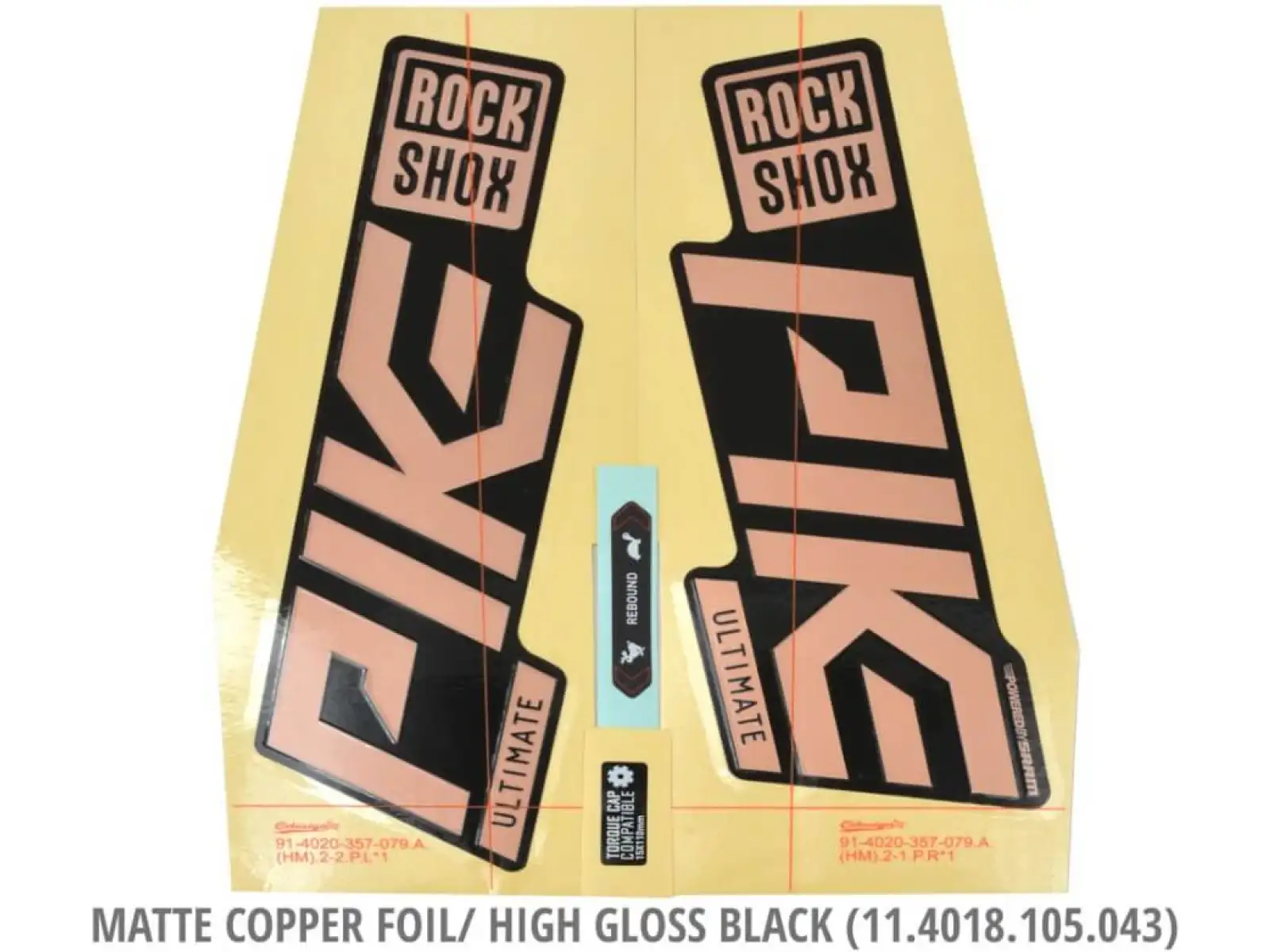 Rock Shox Decal Pike Ultimate 27,5"/29" 2021 Matte Copper Foil / High Gloss Black