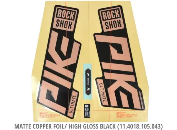 Rock Shox Decal Pike Ultimate 27,5"/29" 2021 Matte Copper Foil / High Gloss Black