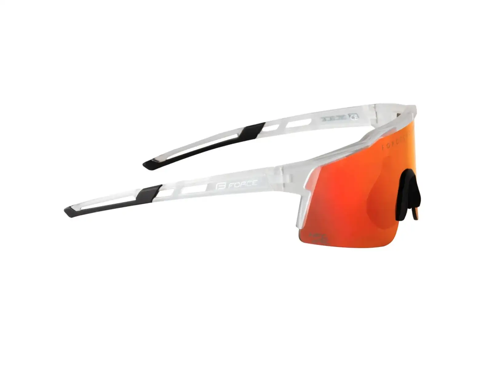 Force Nitro Junior Fahrradbrille transparent/rot verspiegeltes Glas