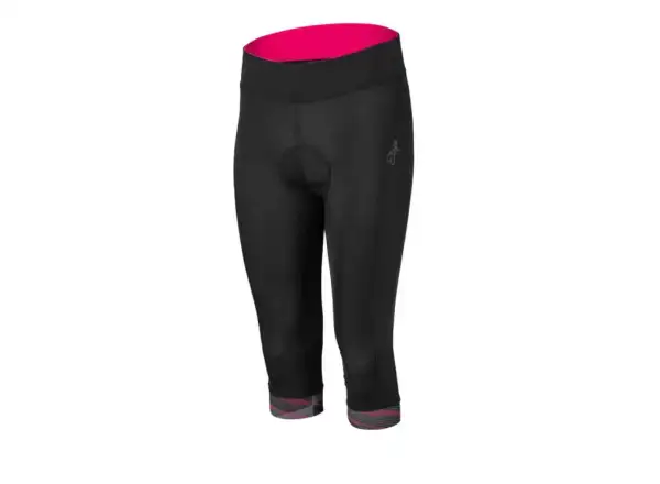 Etappe Livia Damen 3/4 Hose mit Polsterung Schwarz/Rosa