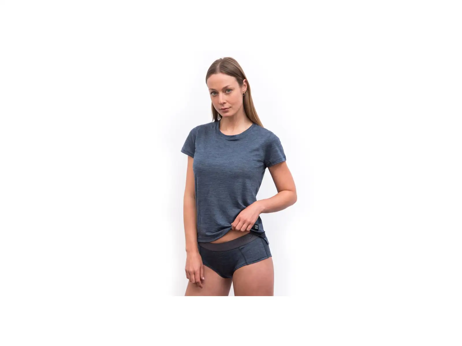 Sensor Merino Lite Damen Funktions-T-Shirt kurzarm Mottled Blue