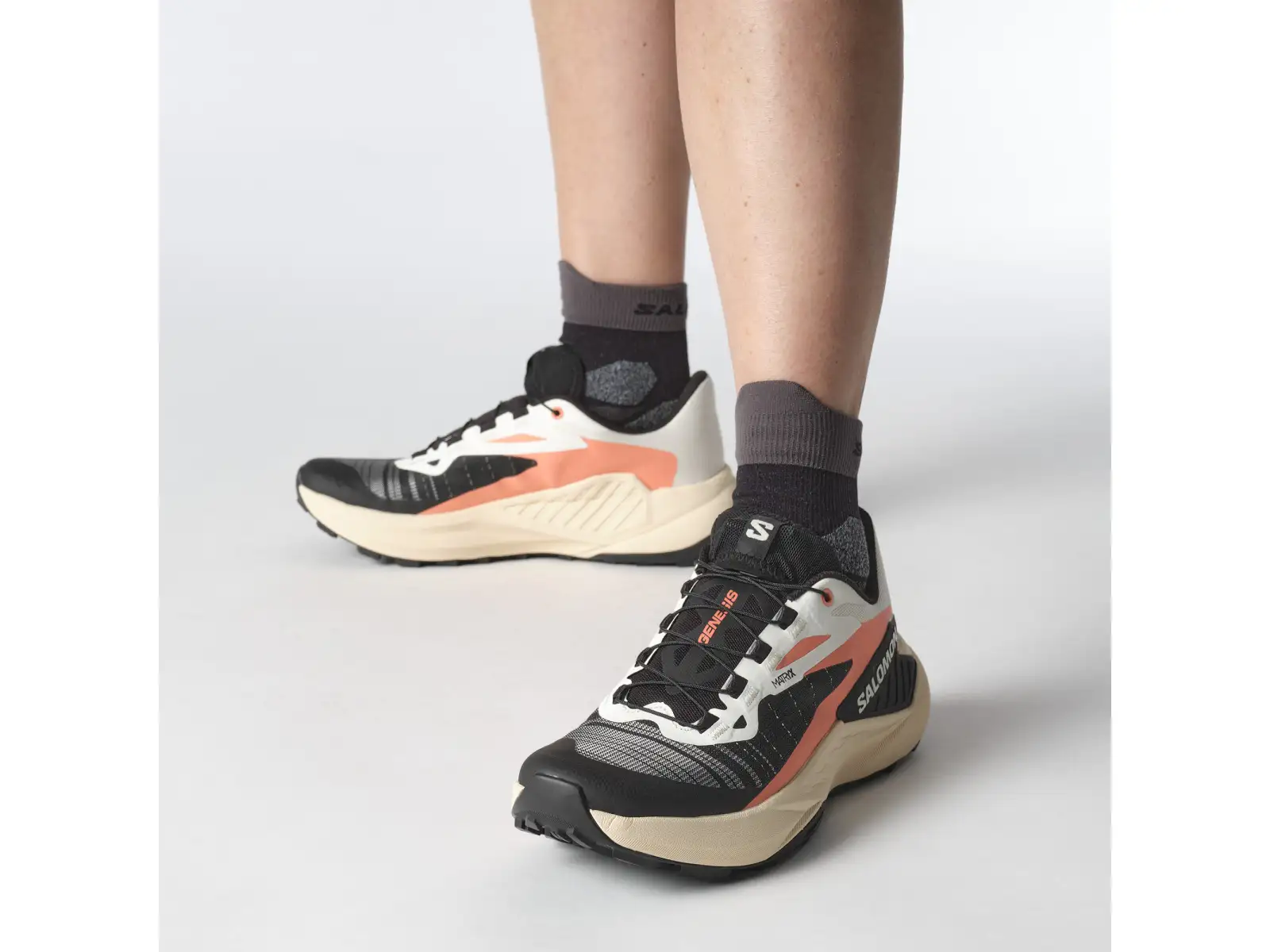 Salomon Genesis Damenlaufschuhe Fusion Coral/Tender Peach/Black