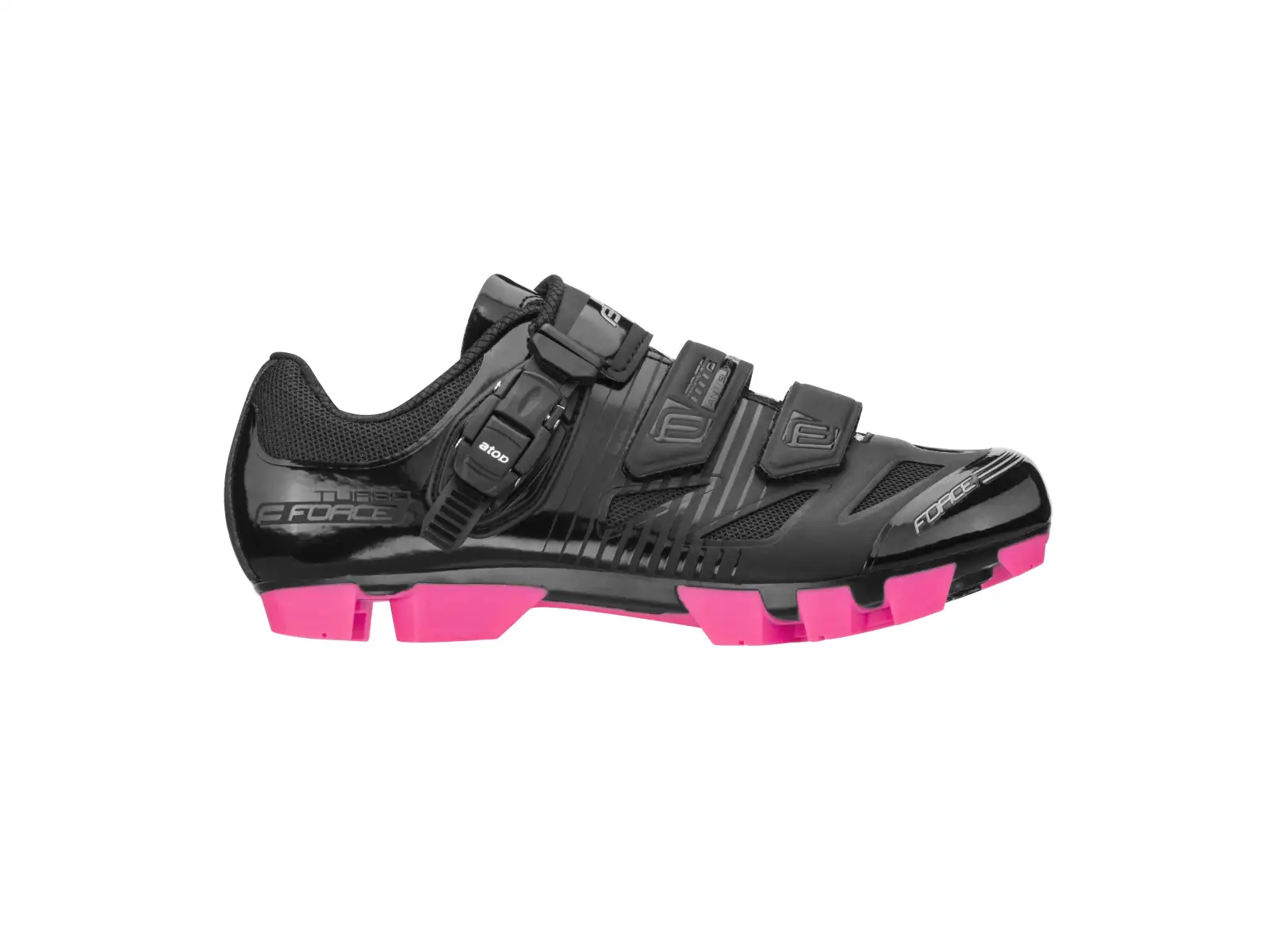 Force MTB Turbo Damen-Mountainbike-Schuhe in Schwarz/Rosa