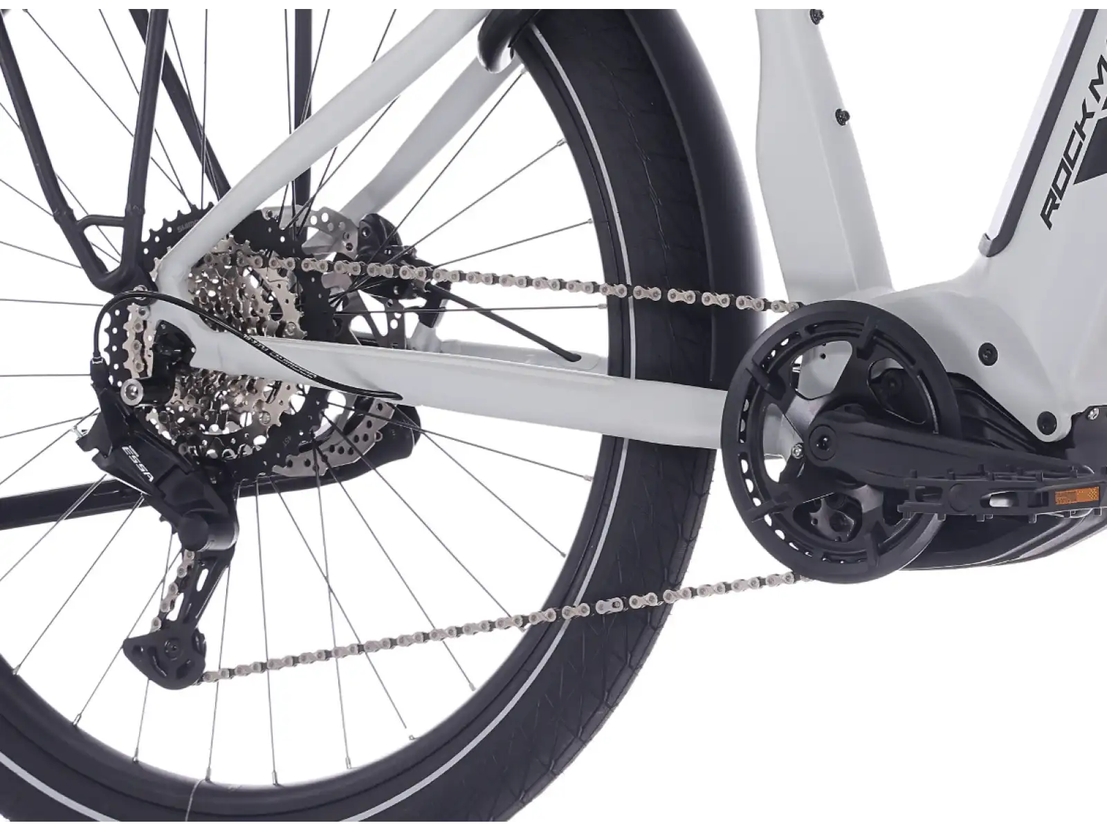 Rock Machine eRokk B70T Elektrofahrrad mit tiefem Einstieg Matte Limerock Grey