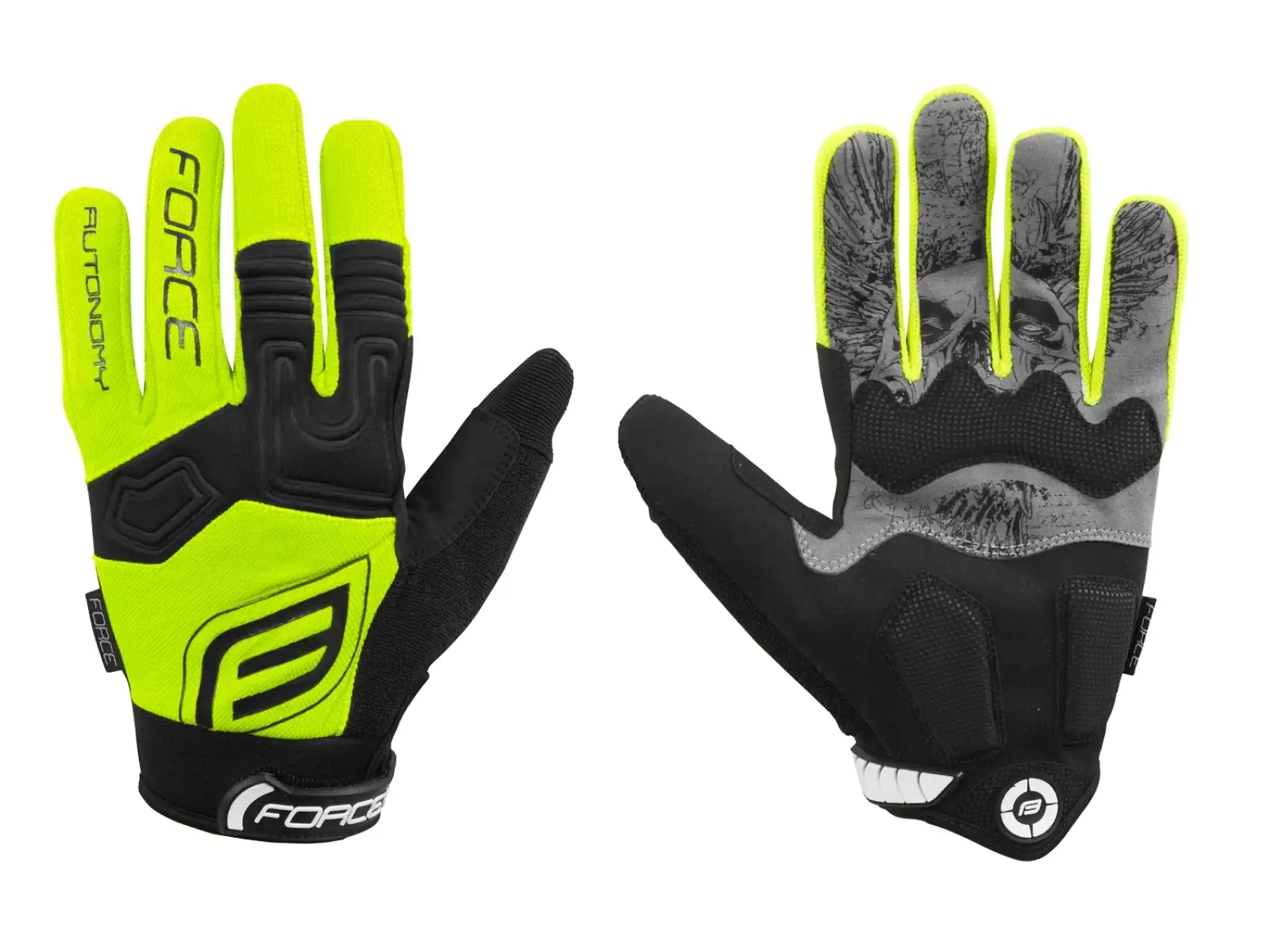 Die Force MTB Autonomy Sommerhandschuhe in Fluofarbe.