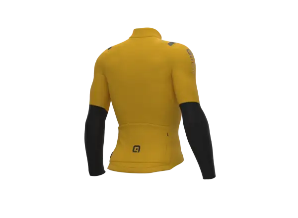 Alé R-EV1 Warm Race 2.0 Herren-Wintertrikot Langarm gelb.