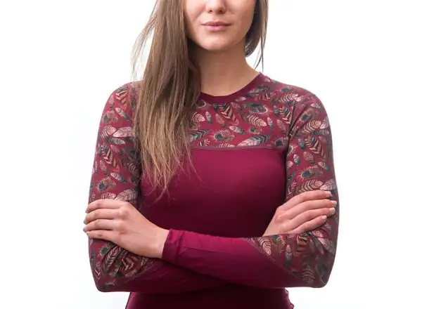 Sensor Merino Impress Damen Langarmshirt Lilla/Feather