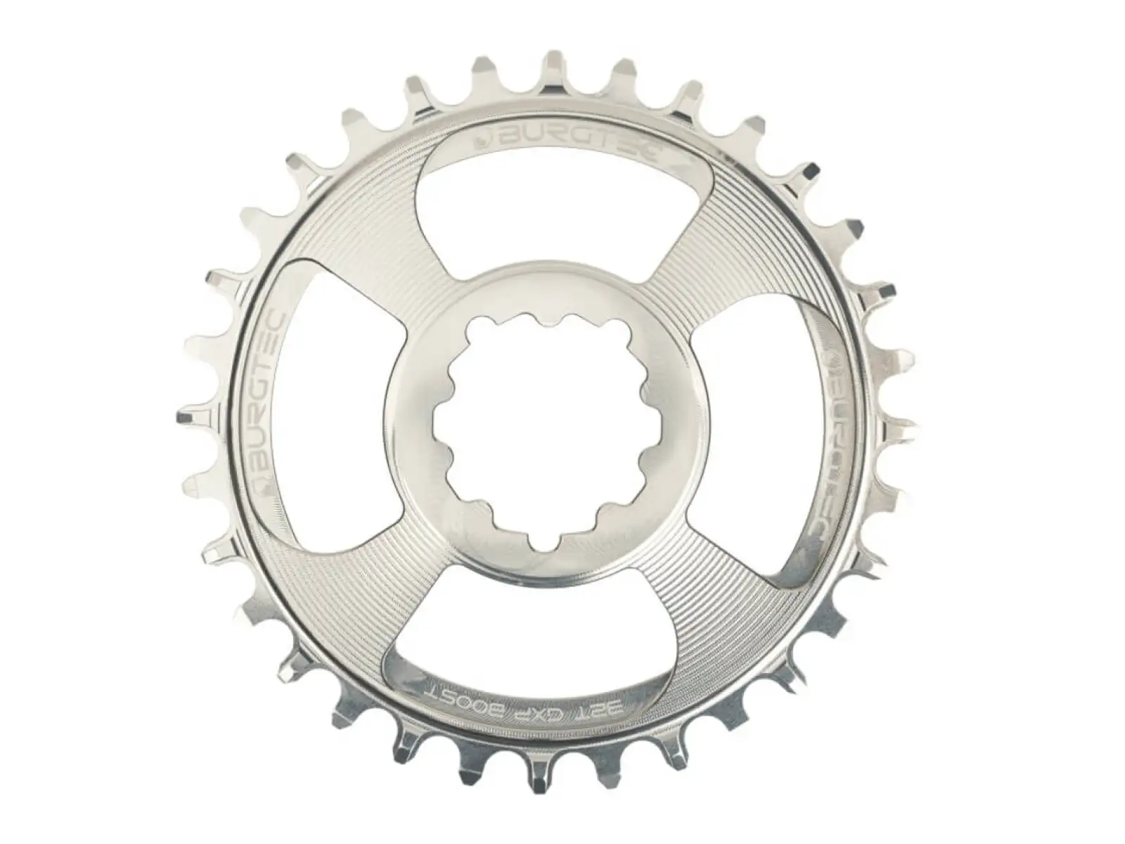 Burgtec Thick Thin GXP Boost Kettenblatt 3 mm Offset 34 Zähne Silber