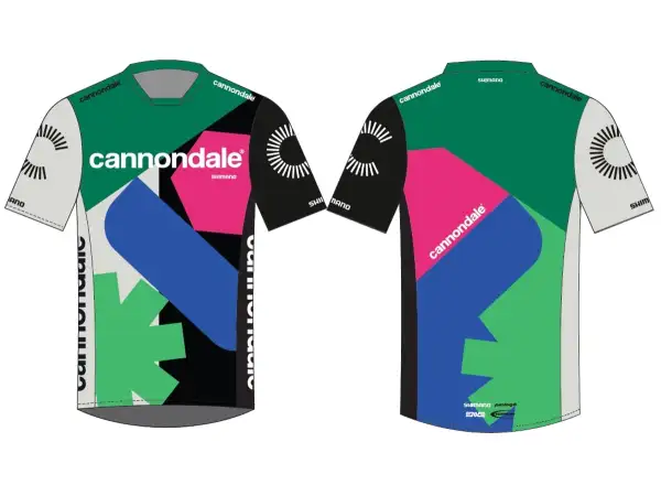 Cannondale CFR Replica Herrentrikot Kurzarm schwarz/weiß/grün